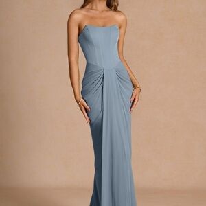 Anais Powder Blue Maxi Dress- Azazie